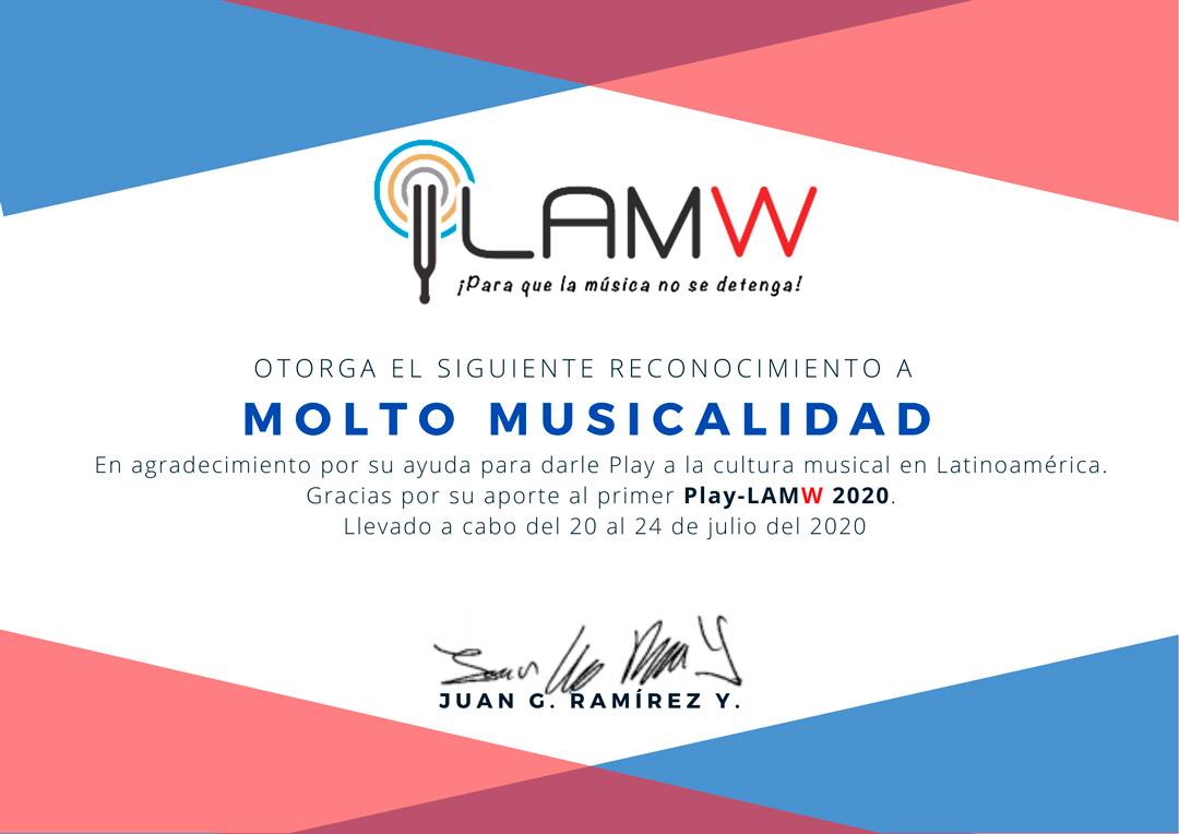 PREMIO PLAY LAMW 2020
